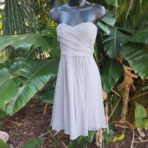 Ann taylor silk strapless dress